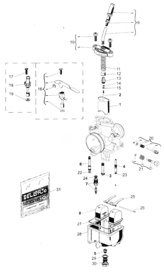 Dellorto VHST Diagram - Malcolm Rathmell Sports Ltd